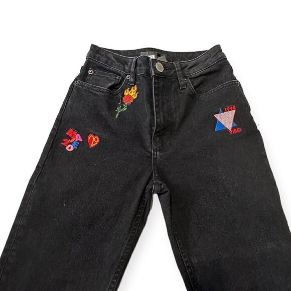 Maje Straight Jeans with Patch, Gray, Size 34 EU, NWT - Picture 7 of 12